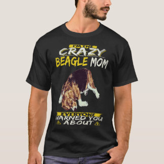 T-shirt 35 Je suis la folle maman Beagle Beagle