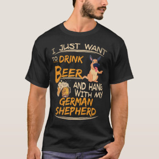 T-shirt 35 Je veux juste boire de la bière et traîner avec