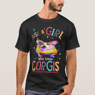 T-shirt 35 Juste une fille qui aime Corgi