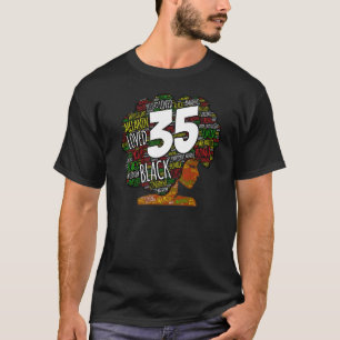 T-shirt 35e anniversaire Africaine Américaine Femme Afro P