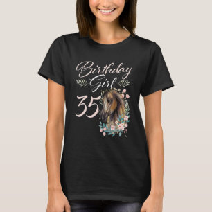 T-shirt 35e anniversaire fille cheval 35 ans Anniversaire
