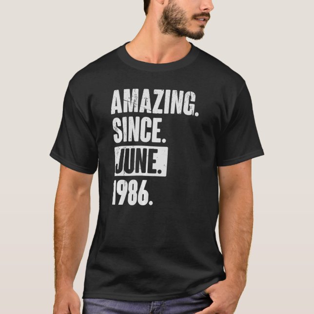 T-shirt 36 Ans 36 Ans Extraordinaire depuis juin 1988 (Devant)