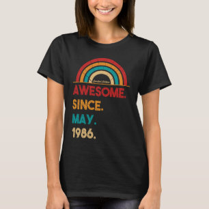 T-shirt 36 ans Awesome depuis mai 1986 36e anniversaire