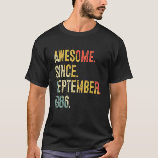 T-shirt 36 Ans Awesome Depuis Septembre 1986 36th Bir