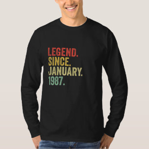 T-shirt 36 ans de légende depuis janvier 1987 36e naissanc