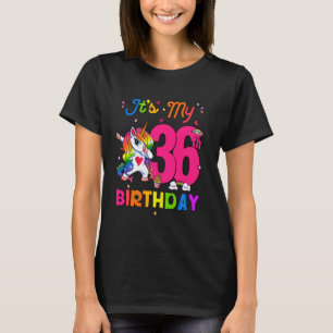 T-shirt 36 Ans Unicorne C'est mon 36e anniversaire fille P