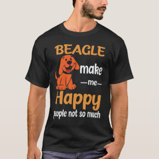 T-shirt 36 Beagle Me Rendent Heureux Les Gens Pas Tellemen