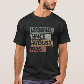 T-shirt 36E Anniversaire Légende Depuis Août 1985 36 Ans