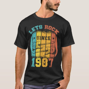T-shirt 36e anniversaire Vintage 1987 Rétro 36 ans Guit