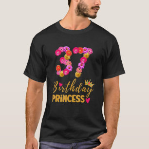 T-shirt 37 Anniversaire Princesse Fleur Son My 37th B