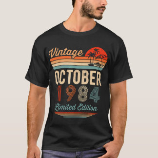 T-shirt 37 Ans 37E Anniversaire Vintage Octobre 1984 Homme