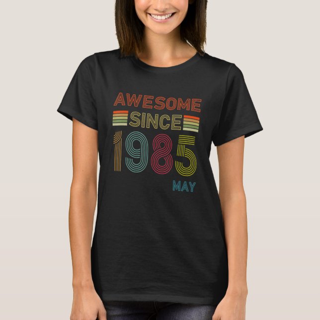 T-shirt 37 Ans Awesome depuis mai 1985 37e Anniversaire R (Devant)