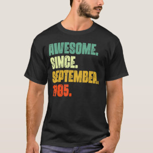 T-shirt 37 Ans Awesome Depuis Septembre 1985 37th 3