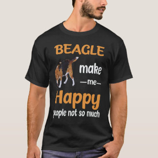 T-shirt 37 Beagle Me Rendent Heureux Les Gens Pas Tellemen
