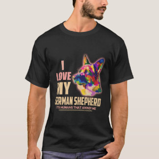 T-shirt 37 J'aime mon berger allemand, ce sont les humains