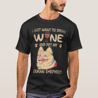 T-shirt 37 Je veux juste boire du vin et caresser mon berg
