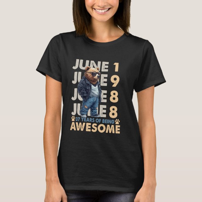 T-shirt 37e anniversaire Légendes de l'ours Juin 1988 37 a (Devant)