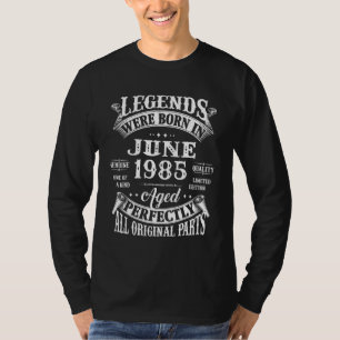 T-shirt 37e anniversaire Légendes Décoration Née En Juin