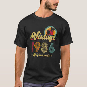 T-shirt 37e anniversaire Vintage 1986 Parties originales A