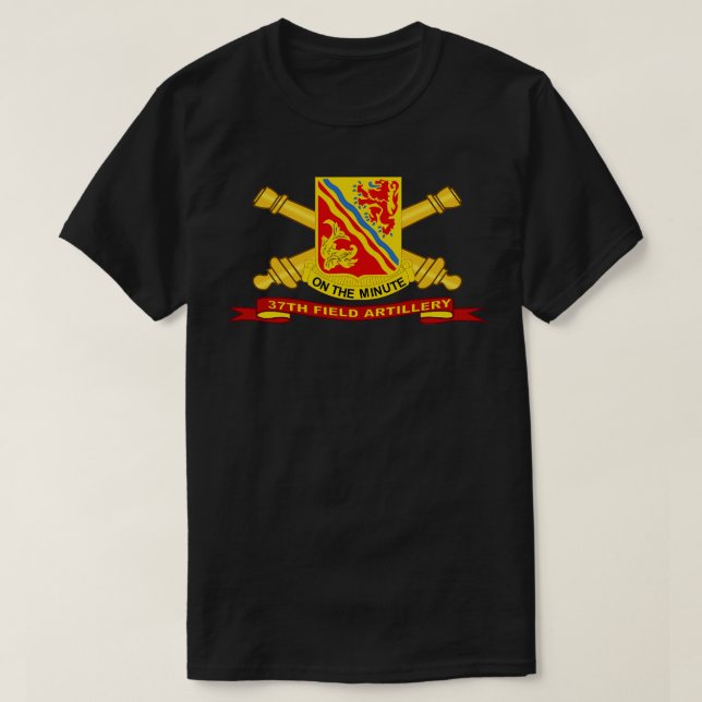 T-shirt 37e artillerie de campagne avec ruban (Design devant)