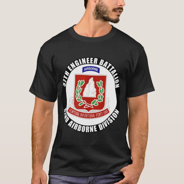 T-shirt 37e bataillon du génie 82e division aéroportée Vet (Devant)