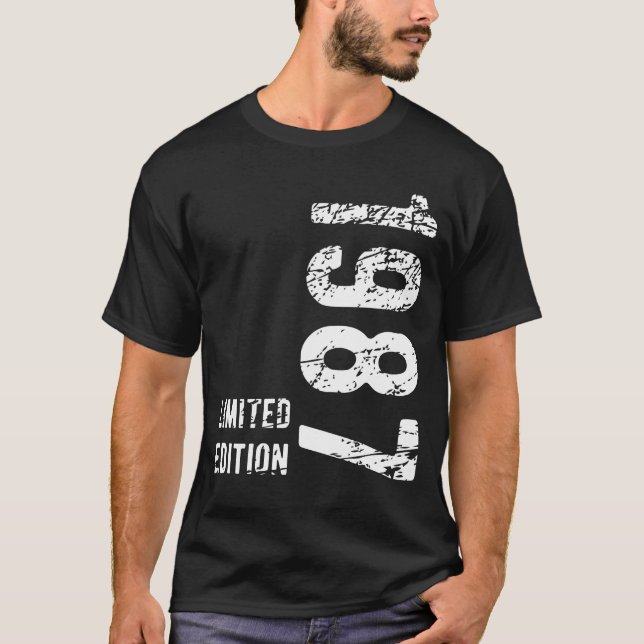 T-shirt 37e cadeau d'anniversaire 1987 Edition limitée 37  (Devant)