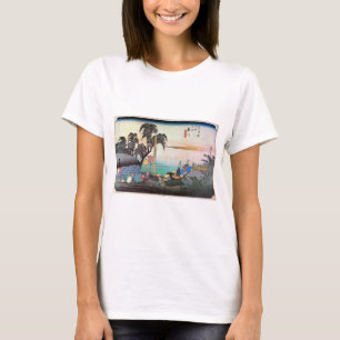 T-shirt 38. 藤 川 宿, 重 Fujikawa-juku, Hiroshige, Ukiyo-e, 広