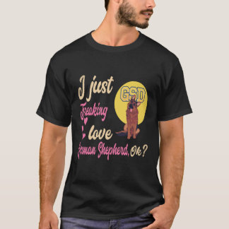 T-shirt 38 J'adore tout simplement les bergers allemands O