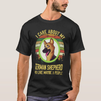 T-shirt 38 Je me soucie de mon berger allemand et j'aime p