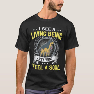 T-shirt 38 Je vois un être vivant Je vois un ami Je ressen