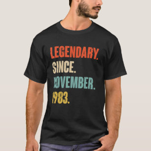 T-shirt 39 ans 39e anniversaire Légendaire depuis novembre