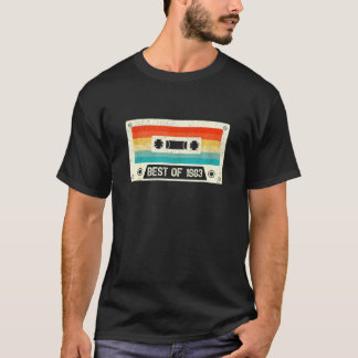 T-shirt 39 Ans Bande De Cassette Vintage Meilleur De 1983 