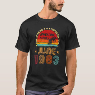 T-shirt 39e anniversaire stupéfiant depuis juin 1983 Vinta