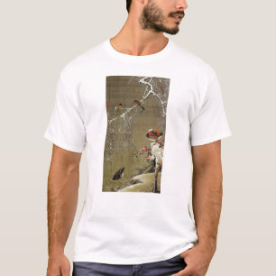 T-shirt 3. 雪 中 鴛 鴦 図, 冲 Canard mandarin dans la neige, Jak