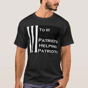 T-shirt 3 à 3 patriotes aidant sans frontière noir de