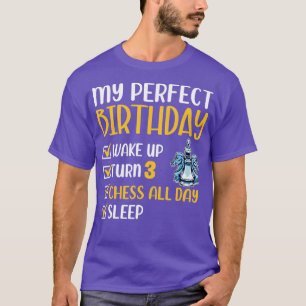 T-shirt 3 Anniversaire d'échecs fête d'anniversaire 3e jou