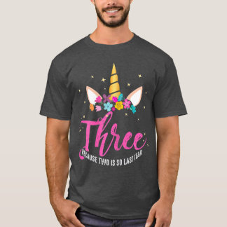 T-shirt 3 ans Anniversaire Cadeaux fille Unicorn 3e