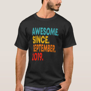 T-shirt 3 Ans Retro Septembre 2019 3e anniversaire garçon