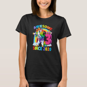 T-shirt 3 Ans Unicorn Dabbing 3ème anniversaire fille Unic