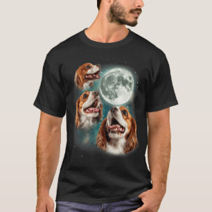 T-shirt 3 Cavalier King Charles Spaniel Lune Canin Animal