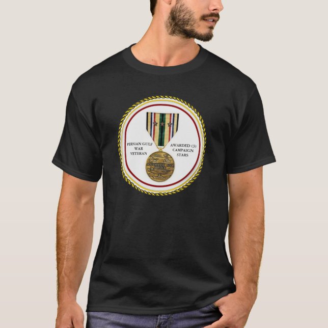 T-SHIRT 3 ÉTOILES DE CAMPAGNE PERSIAN GULF WAR VETERAN (Devant)