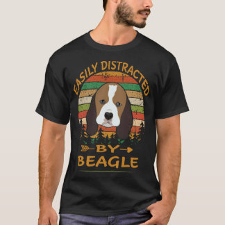 T-shirt 3 Facilement Distrait Par Beagle