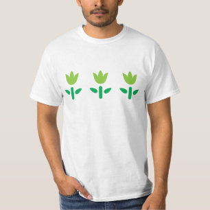 T-shirt 3 Fleurs vertes