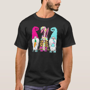 T-shirt 3 Gnomes de Pâques Pastel Printemps Bunny Ears Rab