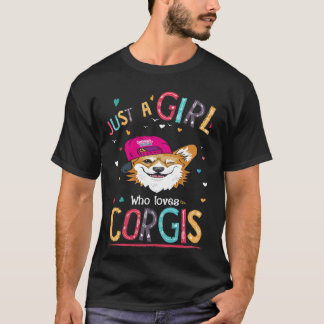T-shirt 3 Juste une fille qui aime Corgi