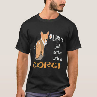 T-shirt 3 La vie est juste meilleure avec un Corgi