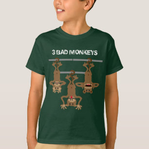 T-shirt 3 mauvais singes