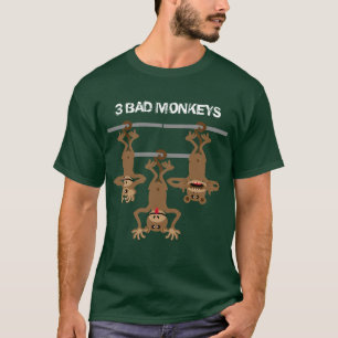 T-shirt 3 mauvais singes