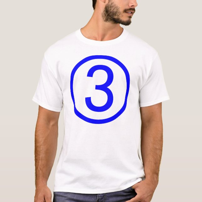 T-shirt 3, numéro trois (Devant)
