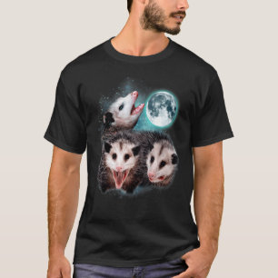 T-shirt 3 Opossum Lune Opossum Tête Opossum Drôle Pour Les
